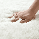 thumbnail image 1 of Alfombra Redonda Peluda 1.5m Poliéster Blanco, 1 of 3