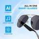 thumbnail image 2 of Gafas inteligentes Techie TOGS2001 con Bluetooth y traducción con IA, 2 of 7