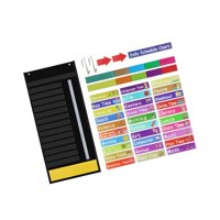 Magideal - Gráfico De Bolsillo De Horario Diario Gráfico De Bolsillo De Programación Montajes De Puerta Incluidos Gráfico De Horario Decorativo Para Actividades Negro