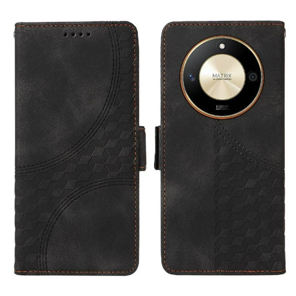 Carcasa FOXDOCK Honor X9B de cuero PU, diseño acolchado clásico, protección contra caídas y rayones