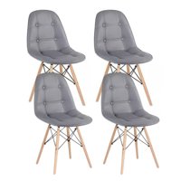 Habita2 Chile - 4Un Silla Eames Acolchada Buckle - Gris