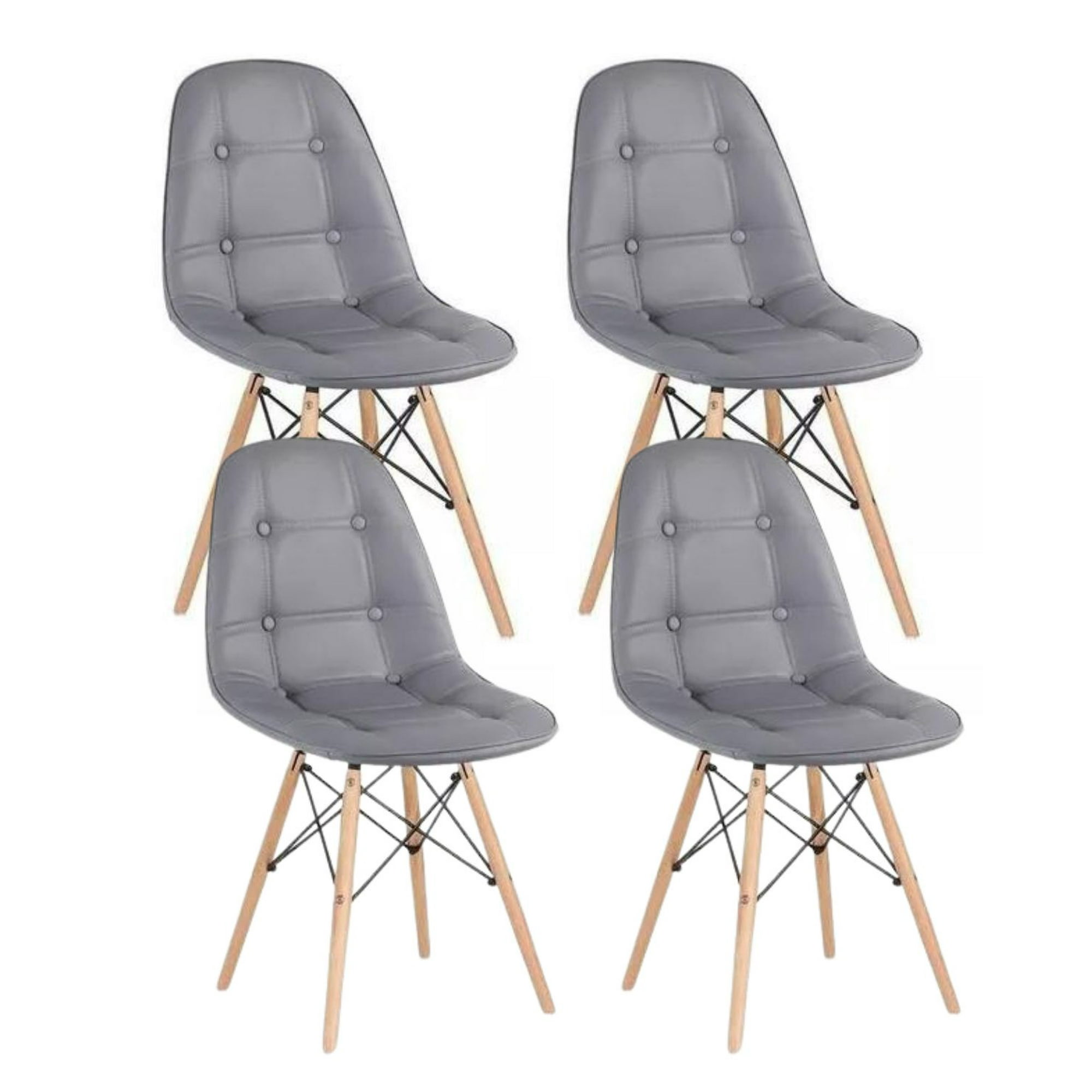 Habita2 Chile - 4un Silla Eames Acolchada Buckle - Gris