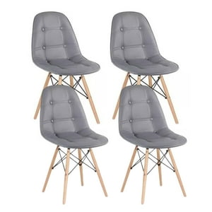 Habita2 Chile - 4Un Silla Eames Acolchada Buckle - Gris