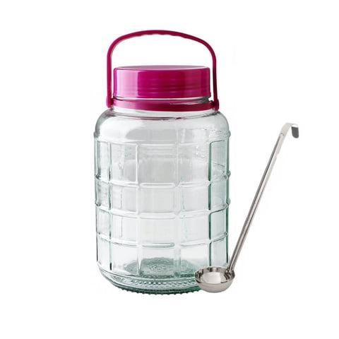 Imahe - Set Frasco Escabechero Mas Cucharon Acero Inoxidable