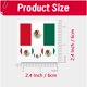 thumbnail image 4 of Tatuajes temporales de la bandera de México, 40 piezas, stickers impermeables, 4 of 5