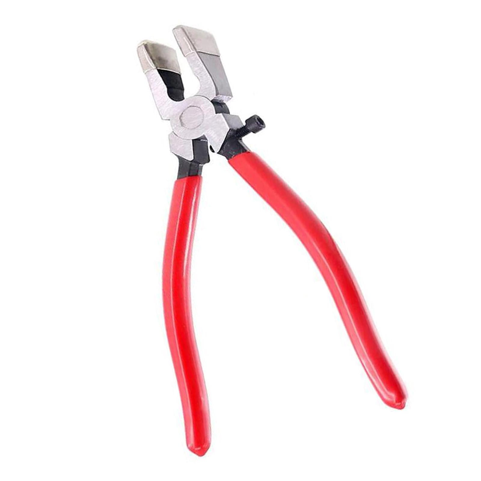 Magideal - Alicates Para Abrir Vidrio, Alicates Para Llaveros, Herramienta De Corte De Vidrio De Acero, Alicates Para Romper Vidrio Para Instalación De Herrajes, Mandíbulas Curvas De 8 Pulgadas