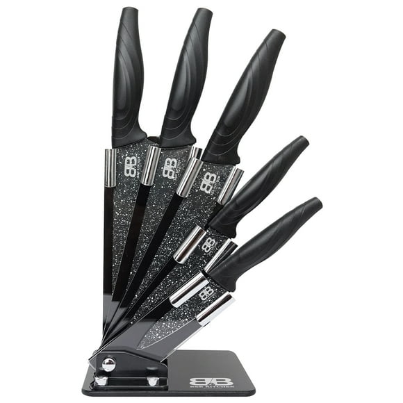 Set de cuchillos  6 piezas incluye atril acrilico