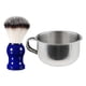 thumbnail image 2 of Tazón De Afeitar Masculino De Acero Inoxidable, Taza De Jabón Para Barba Y Barbero + Cepillo De Afeitar Con Mango De Resina, 2 of 6