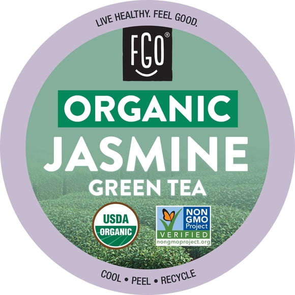 Cápsulas K-Cup de té verde orgánico con jazmín FGO, 24 unidades
