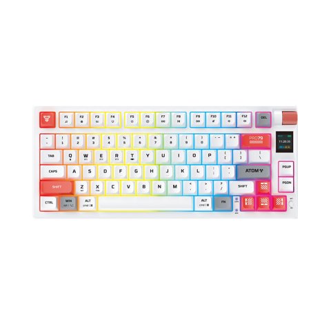 Fantech - Atom Pro79 Teclado Mecánico Inalámbrico Con Pantalla Mk917 Sw Blue
