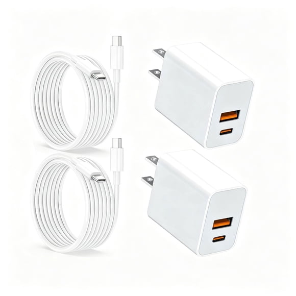 Kit de Carga REKNA 30W (2 unidades) USB‑A/USB‑C + Cable