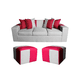 thumbnail image 1 of Sofa + 2puff Benjamin Grisburdeo, 1 of 3