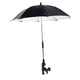 thumbnail image 3 of Sombrilla para silla de playa, cochecito, sombrilla contra el sol, ajustable 360 degree, flexible y resistente al agua. Negro, 3 of 5