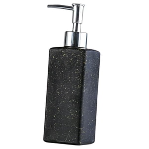 Magideal - Dispensador De Loción De Jabón, Botella Con Bomba, Gel De Ducha De Lujo, Botella De Champú Vacía Para Cocina, Accesorios De Baño, Encimera De Baño, Re , Estampado Estampado Negro Punteado