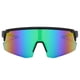 thumbnail image 1 of POLASUP GAFAS LENTES DE SOL Gafas de sol deportivas con lentes iridiscentes verde-azul y montura negra con detalles neón. Diseño aerodinámico, protección UV 400. Perfectas para ciclismo, 1 of 6