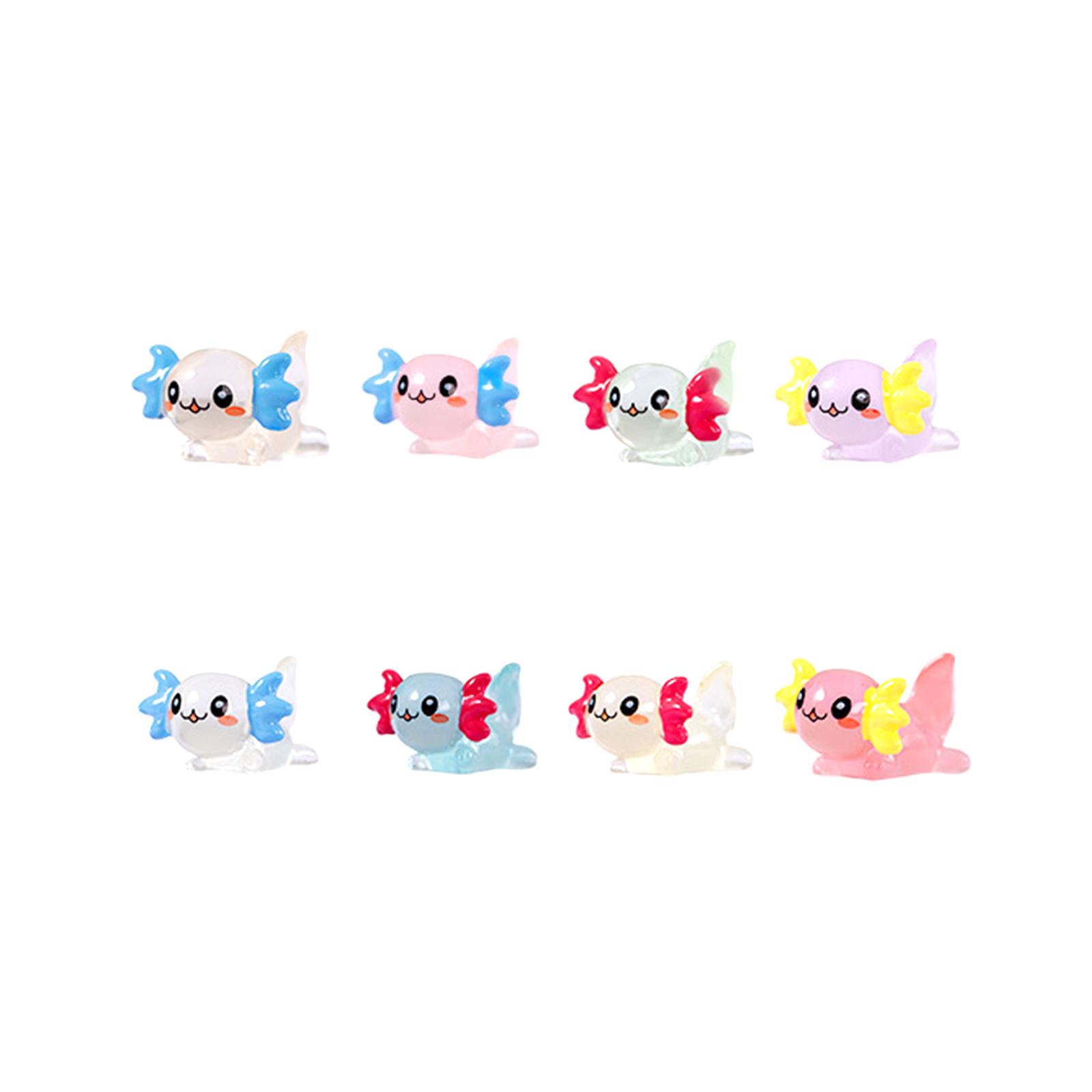 Magideal - Figuras En Miniatura De Axolotl, Figuritas De Animales Artesanales Diy, Accesorios De Decoración Para Casa De Muñecas, Decoración Para Pecera, Maceta,