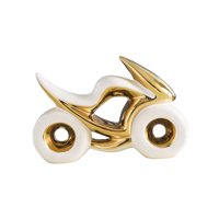 Bothyi - Estatua De Motocicleta Elegante Figura Decorativa Para Dormitorio, Entrada, Chimenea, Color Blanco