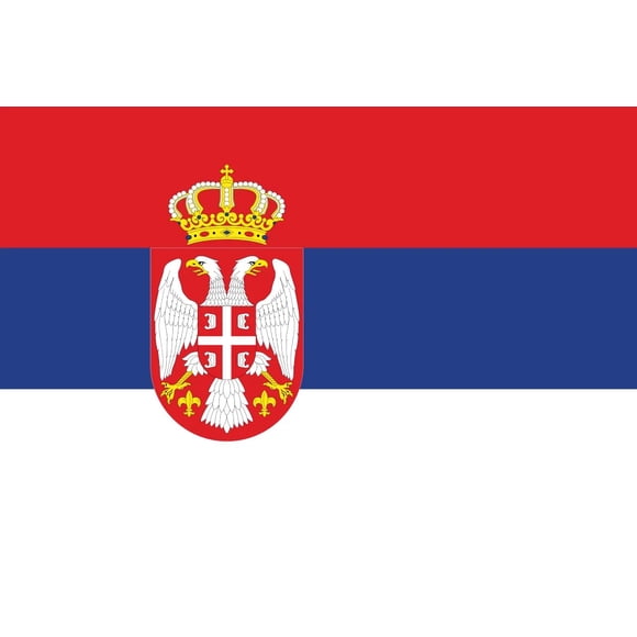 Bandera de Serbia Boolavard 90 x 150 cm, impermeable, doble cara