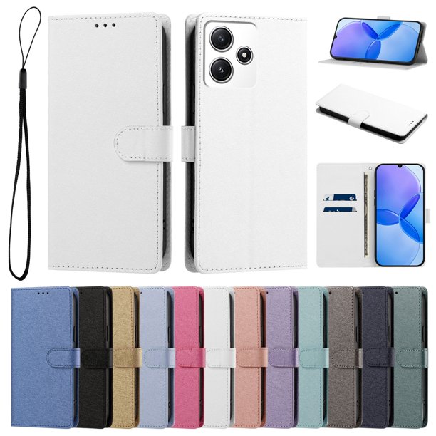 Cartera Protectora para Xiaomi Redmi 12 con Soporte, Blanco