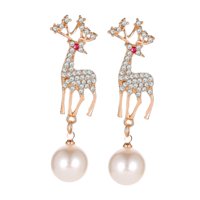 Ioensy - Pendientes Colgantes Para Mujer Pendientes Navideños Para El Compromiso Del Día De San Valentín Del Club Dorado