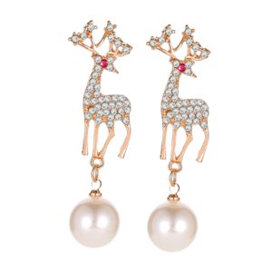 Ioensy - Pendientes Colgantes Para Mujer Pendientes Navideños Para El Compromiso Del Día De San Valentín Del Club Dorado