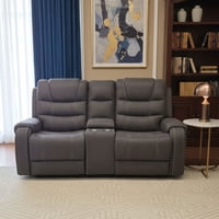 Daniels - Sofá Reclinable 2 Cuerpos Gris Moderno Verona 6035Lgr