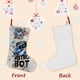 thumbnail image 3 of Astro Bot Tema: Calcetines de Navidad, fino lino blanco para colgar en escaleras y chimenea, decoración navideña para el hogar, regalo de Navidad. 45cm × 32cm, 3 of 5
