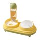 thumbnail image 1 of Bebedero Práctico Cuenco De Comida Para Gatos Inclinado Para Conejo Perro Pequeño Mediano Amarillo, 1 of 5