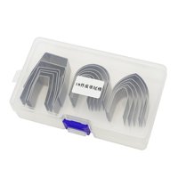 Bothyi - 18 Piezas De Punzón De Cuero En Forma De V Accs Bolsa De Bricolaje Troquelado De Cuero Portátil