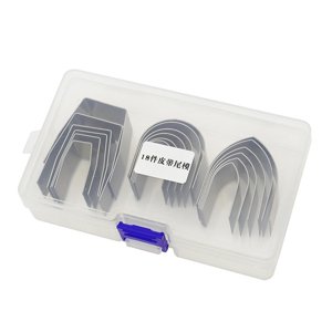 Bothyi - 18 Piezas De Punzón De Cuero En Forma De V Accs Bolsa De Bricolaje Troquelado De Cuero Portátil