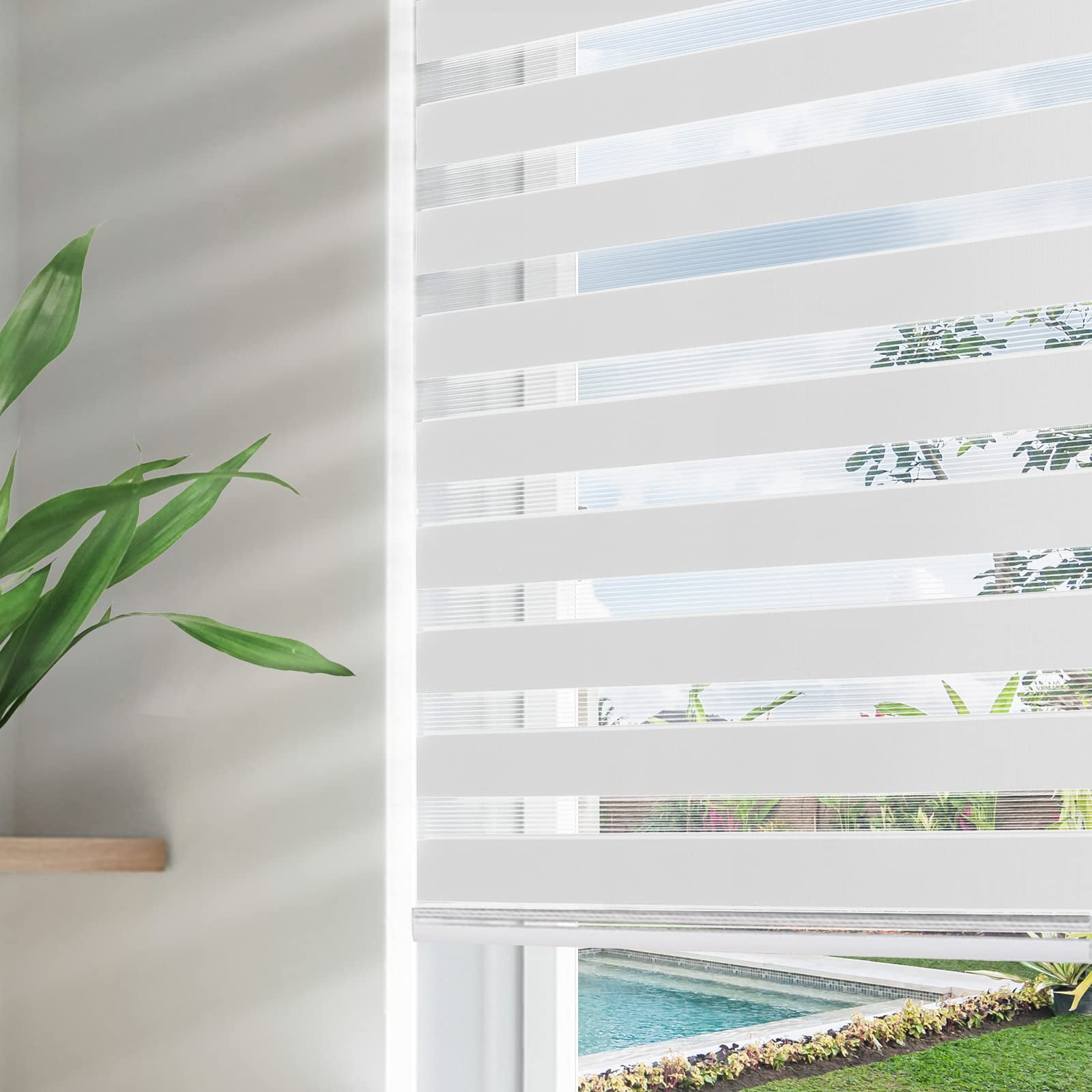 Persianas Zebra Sin Cordón Joydeco Para Ventanas Interiores 23 X 75 Cm