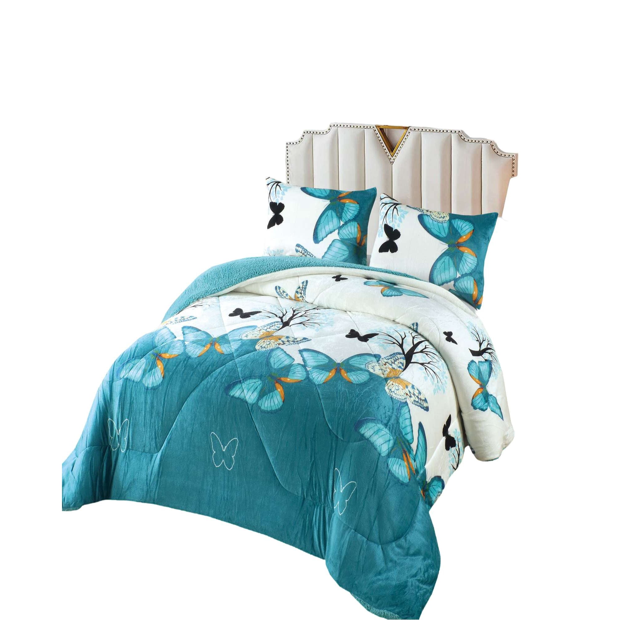 Genérico - Plumon De Invierno 2 Plazas Mariposa