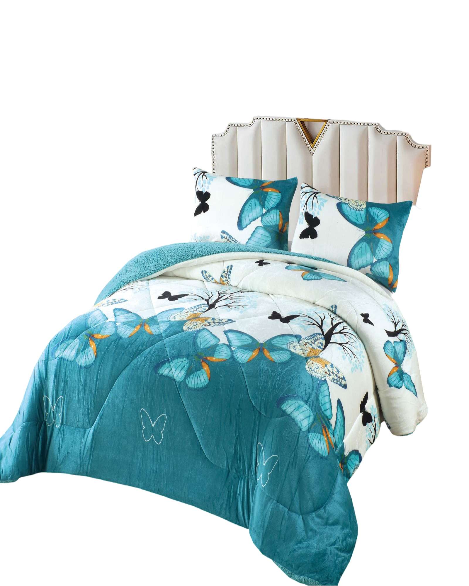 Genérico - Plumon De Invierno 2 Plazas Mariposa