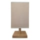 thumbnail image 1 of Lámpara Mesa Decorativa Base Madera Cuadrada Marrón Jhn, 1 of 3