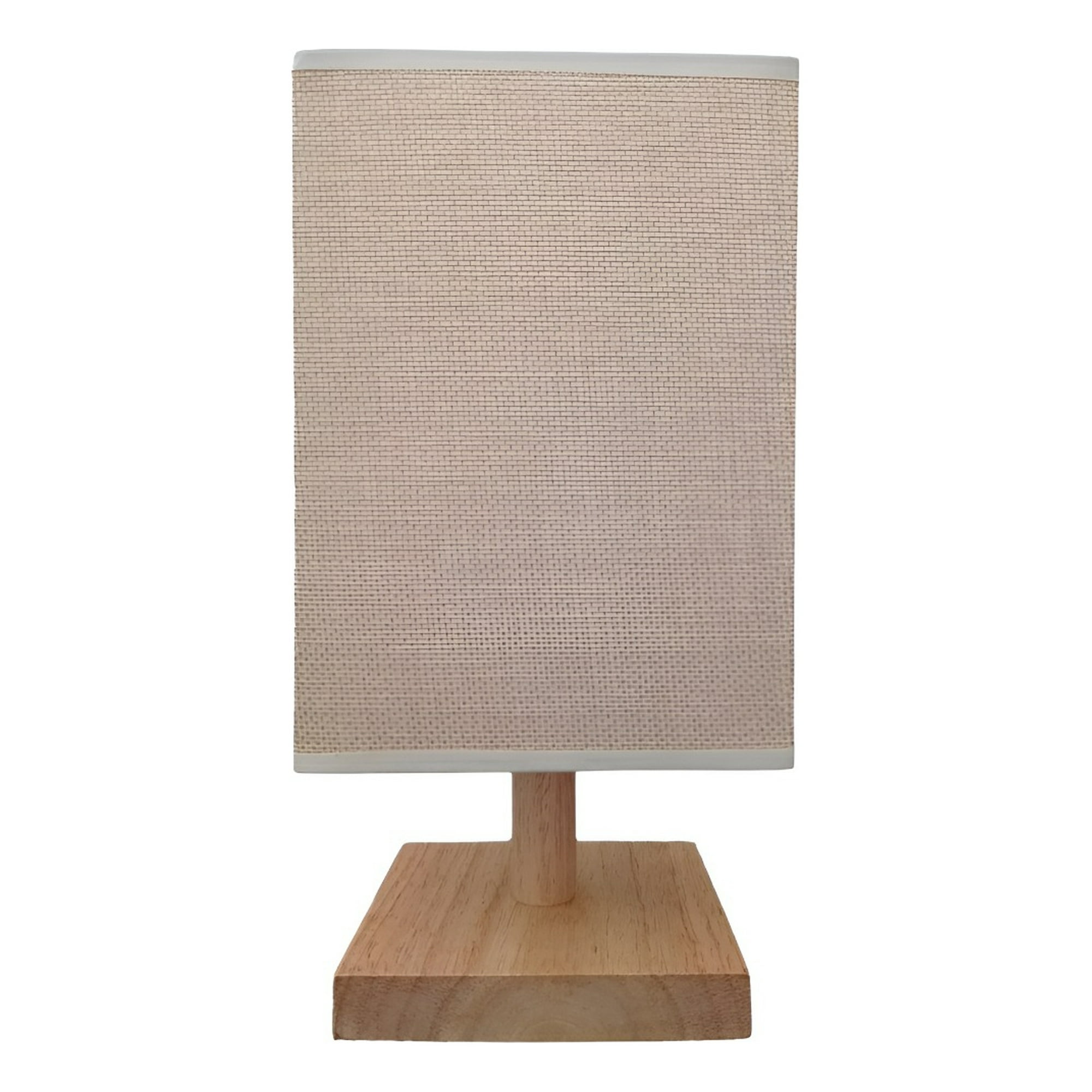 Genérico - Lámpara Mesa Decorativa Base Madera Cuadrada Marrón Jhn