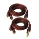 thumbnail image 1 of 2 Piezas 1,5 M 2 6,35 Mm Macho A 2RCA Macho Cable De Audio Estéreo Chapado En Oro, 1 of 1