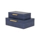 thumbnail image 3 of Shagreen Boxes Cheungs Lusan, azul marino, madera y vinilo hechos a mano, 3 of 9