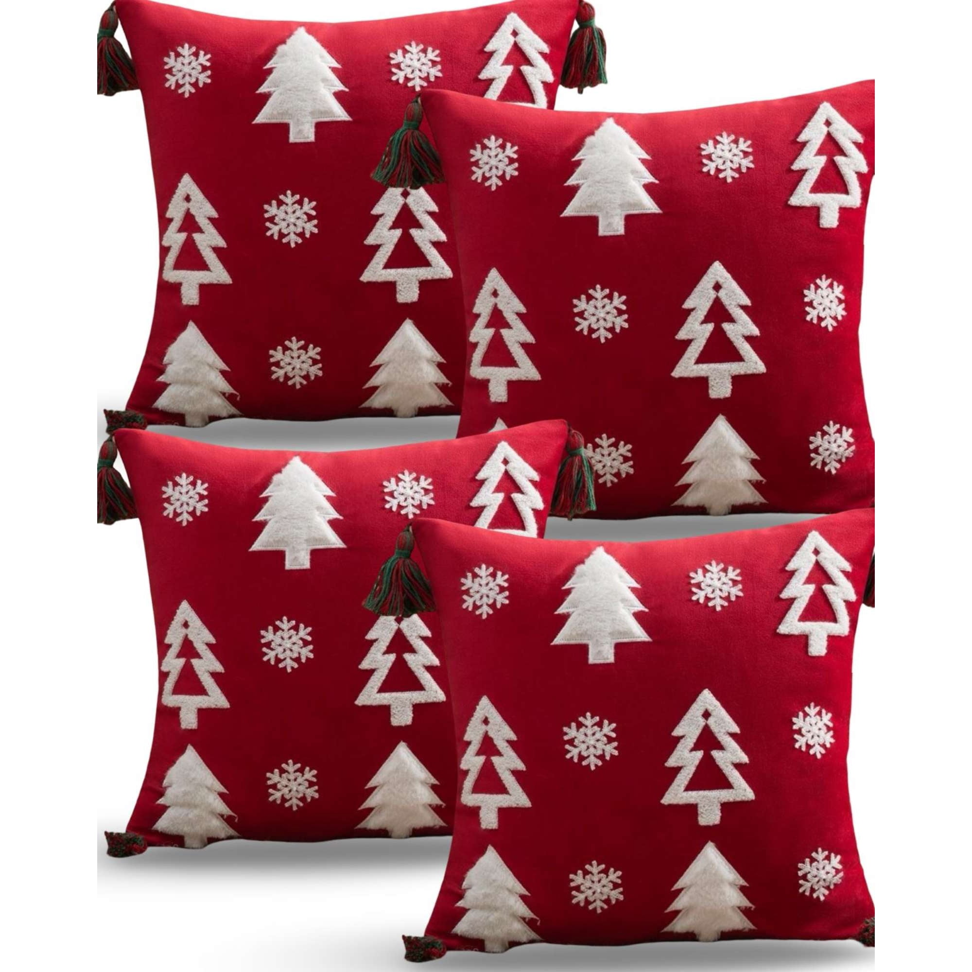 Genérico - Set De 4 Fundas De Cojin Para Navidad A4