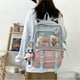 thumbnail image 2 of Preppy Style Large Capacity Students School Bags Casual Canvas Female Backpack Fashion Patchwork Women Knapsack with Card Badge, 2 of 3