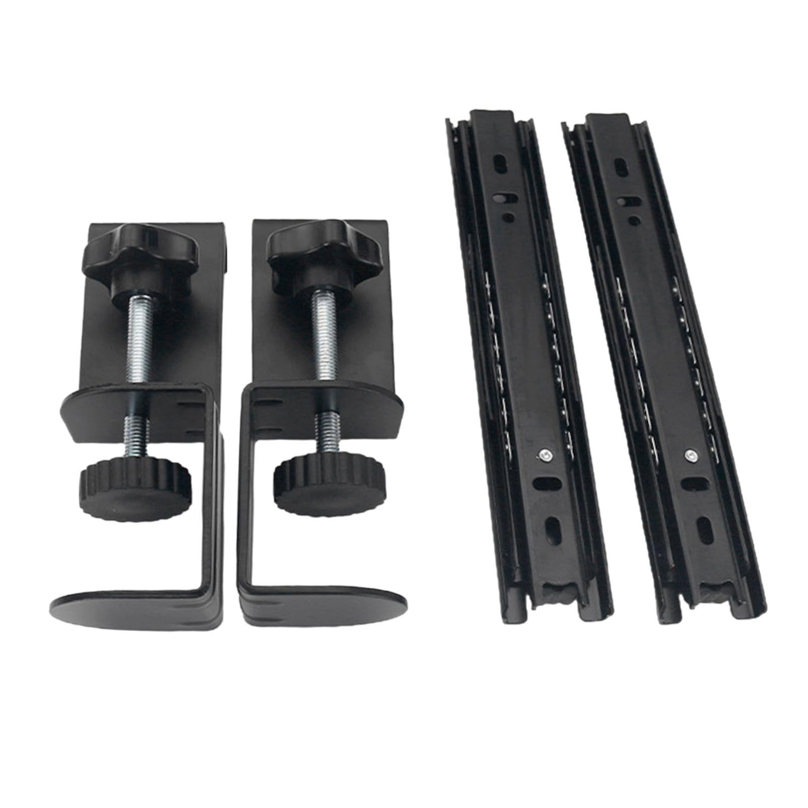 Magideal - Abrazadera Para Teclado, Juego De Rieles, Soporte De Extensión, Montaje Fácil Debajo Del Escritorio, Deslizadores De Servicio Pesado De Metal, Cajón D Riel Normal