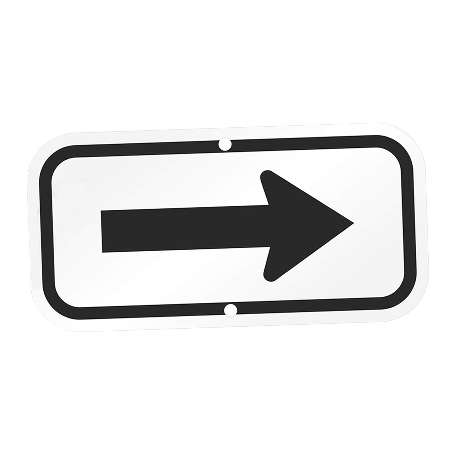 Ioensy - Señal Reflectante Flecha De Dirección Señal Gráfica De Tráfico Señal De Flecha Resistente A La Intemperie Negra