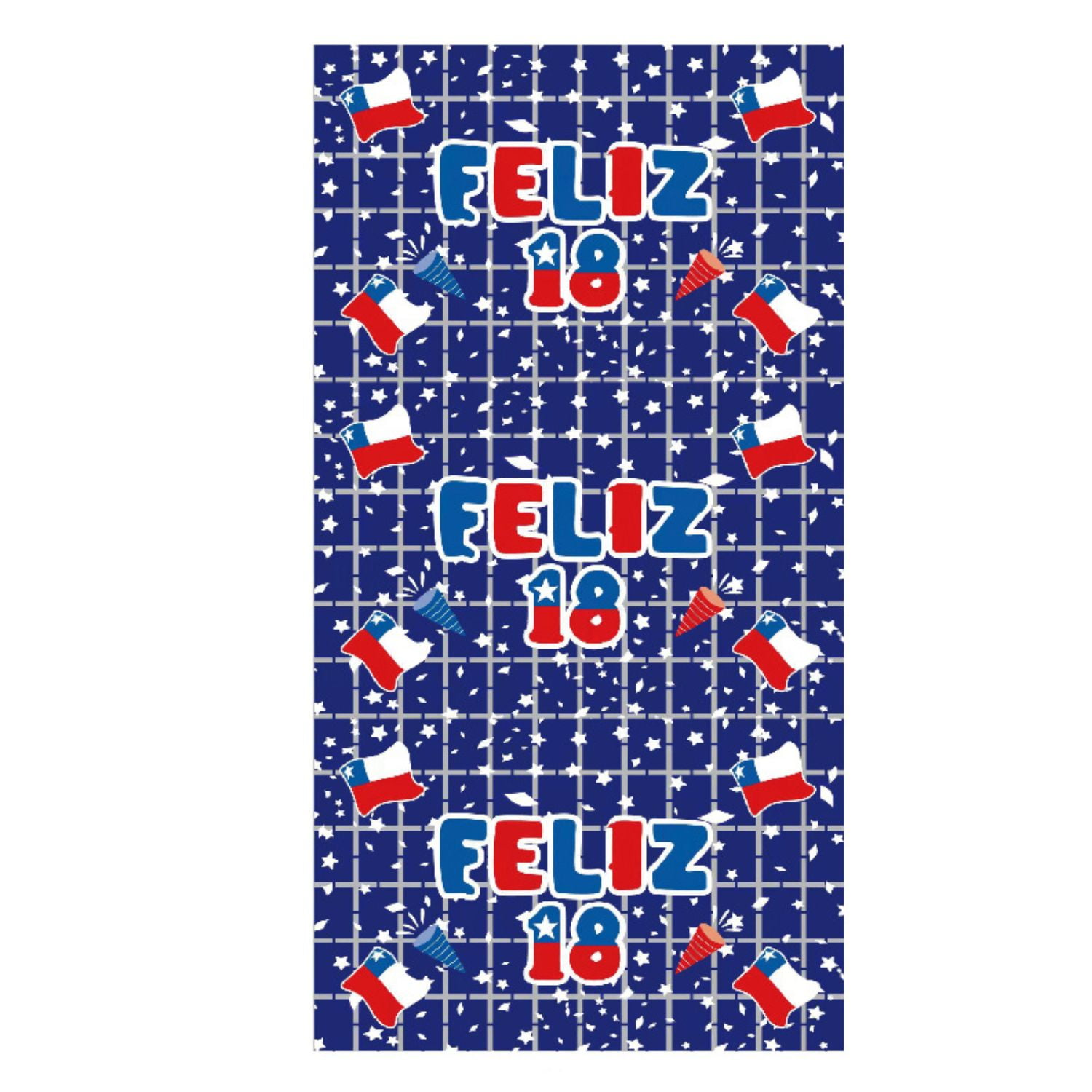 Genérico - Cortina Decorativa 2x1 M Diseño Feliz 18 Fiestas Patrias