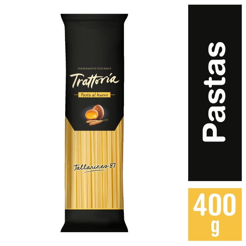 Fideo Pasta Al Huevo Tallarines N°87 Bolsa 400 g Trattoria