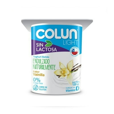 Yoghurt Batido Light Sin Lactosa Sabor Vainilla Pote 120 G Colun