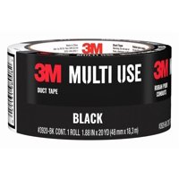 Cinta Adhesiva 3M Multiusos, Color Negro, 1,88 Pulgadas X 18,29 M 3920-Bk