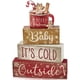 thumbnail image 1 of Decoración Navidad Moucuny Set 4 Pzas Madera Chocolate, 1 of 3