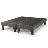 Kerabaalshop - Base De Cama 2,0 Plazas Lino Gris Oscuro 150X190