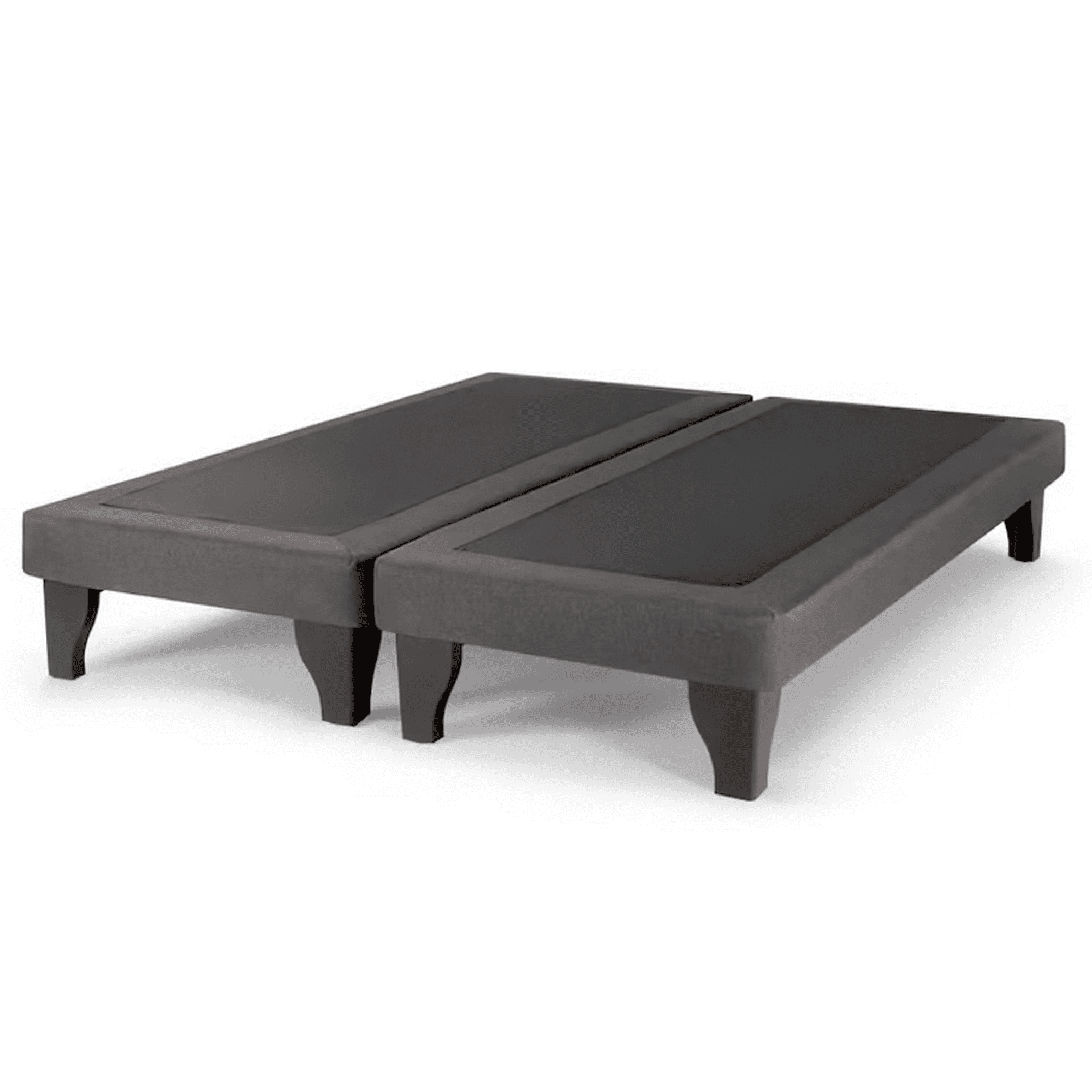Kerabaalshop - Base De Cama 2,0 Plazas Lino Gris Oscuro 150x200