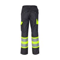 T World - Pantalón Hi Vis Bi Color Clase 1 Hombre Gris Oscuro Amarillo