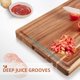 thumbnail image 2 of Tabla de cortar GlowSol 51 × 38 cm de madera de acacia con ranura para jugos, 2 of 7